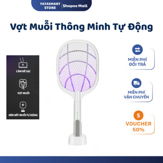 [CAO CẤP] Vợt Muỗi Tự Động Kiêm Đèn Bắt Muỗi 2 In 1 Cao Cấp Sạc Tích Điện YATASMAT
