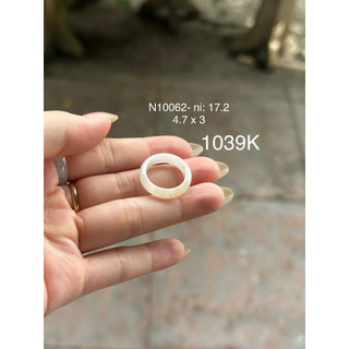 Ni 17 đến 17.5 Nhẫn bảng ngọc phỉ thuý Type A (Giao kèm kiểm định Trung) Bao hoàn hảo
