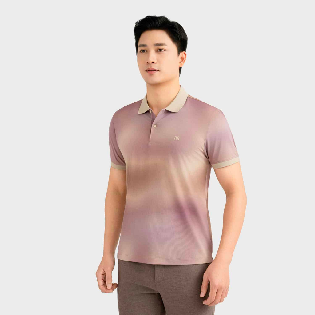 Áo Polo Nam Lưới Insidemen Regular Fit hiệu ứng Gradient độc đáo, thoáng khí, khô nhanh IPS251AS0