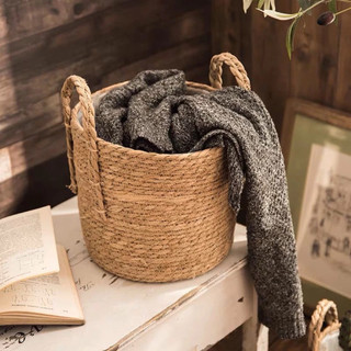 Giỏ lục bình trồng cây, giỏ cói có quai cầm, giỏ đựng đồ