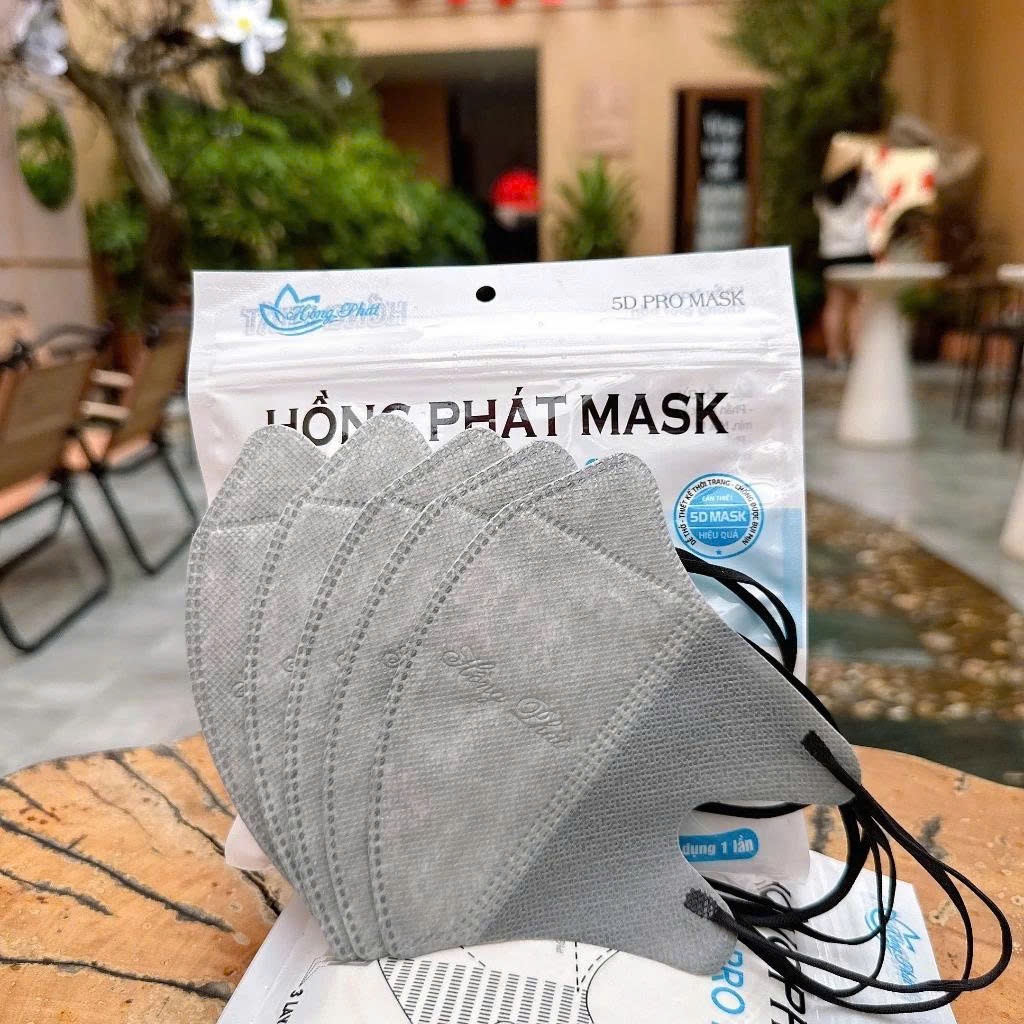 Combo 200 Chiếc Khẩu Trang 5D Hồng Phát Mask Kháng Khuẩn, Chống Bụi
