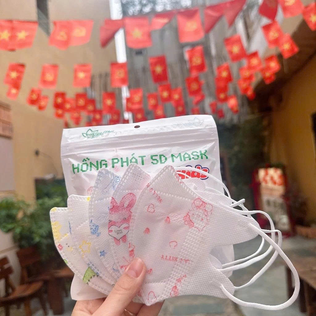 Set 200 Chiếc Khẩu Trang 5D Cho Bé HỒNG PHÁT, Nhiều Họa Tiết Siêu Dễ Thương Cho Bé 3-10 Tuổi