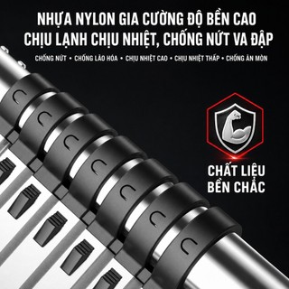 Thang rút đơn 1,9 - 5,9m REAIM Thang Rút Nhôm Inox  tải 300kg an toàn cho gia đình Bảo hành 5 năm