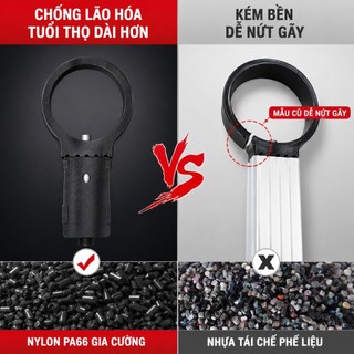 Thang rút đơn 1,9 - 5,9m REAIM Thang Rút Nhôm Inox  tải 300kg an toàn cho gia đình Bảo hành 5 năm