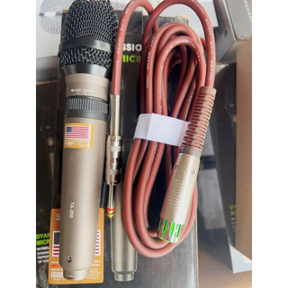 Micro Có Dây TA 200 Dây Dài 5m Tay Cầm INOX Hút Giọng Tốt, Hát Nhẹ, Hiệu Quả Cho Dàn Karaoke
