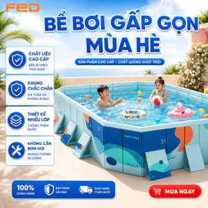 Bể Bơi Cho Bé Tại Nhà Không Cần Bơm Hơi, Bể Bơi Gấp Gọn Tại Nhà Thành Bể Chắc Chắn An Toàn Nhanh Gọn