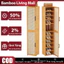 Bamboo Living Mall Tủ giày tre tự nhiên cao cấp cửa đan mây tre phong cách vintage chống ẩm