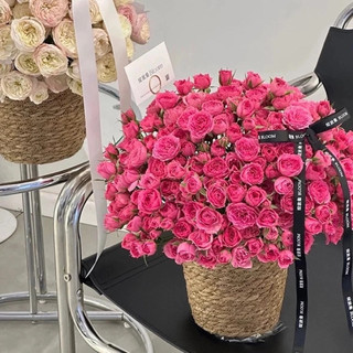 Giỏ cắm hoa, giỏ quà bằng cói có lót nilon dày dặn