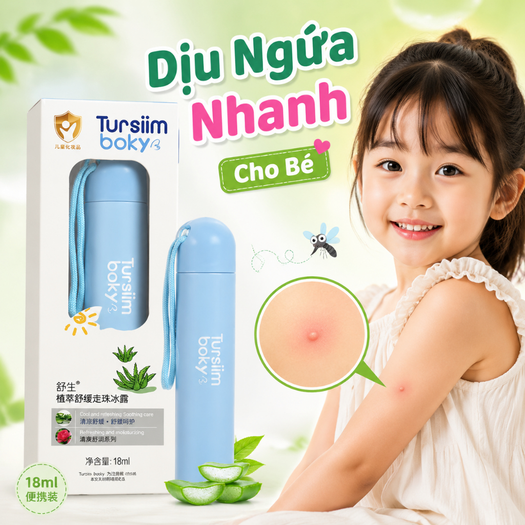 Gel Lăn Muỗi Đốt Cho Bé Làm Dịu Ngứa Nhanh Chiết Xuất Lô Hội Mát Lạnh Tức Thì 18ml