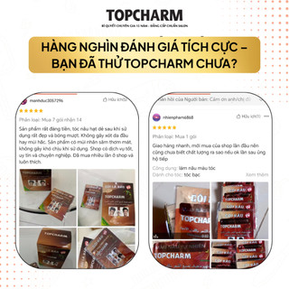 Dầu gội phủ bạc nâu hạt dẻ TOPCHARM - dầu gội nhuộm tóc, dưỡng tóc mềm mượt từ nhân sâm
