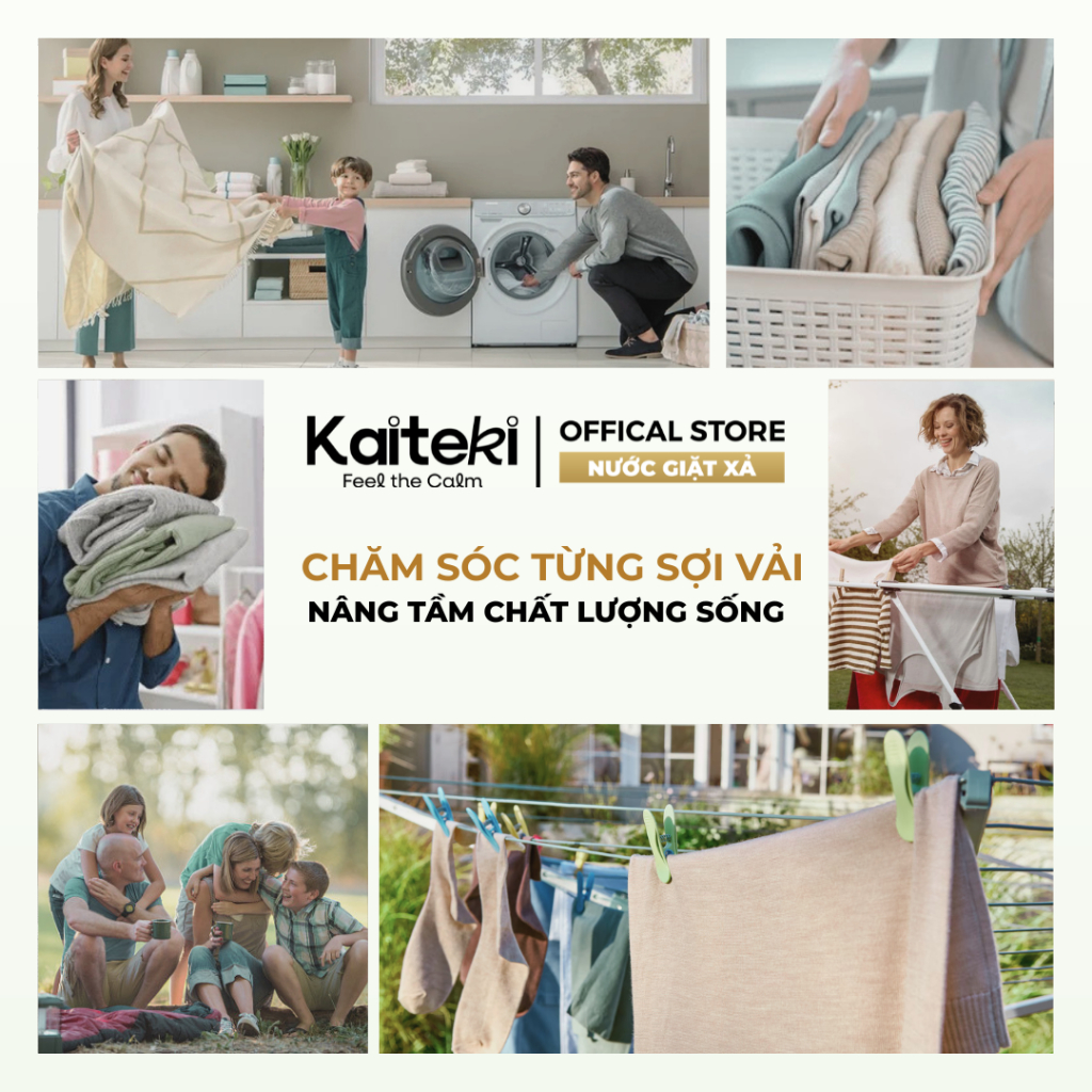 Nước Giặt Xả Kaiteki 1.8KG - Thơm Lâu 72H, Hương Nước Hoa Cao Cấp, Kháng Khuẩn Nano Bạc - Mua 2 Tặng 1