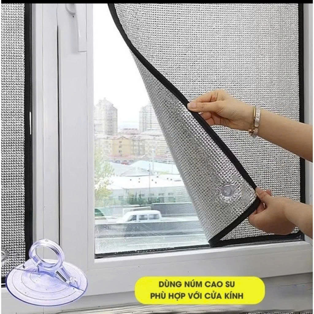 Tấm Cách Nhiệt Chống Nóng, Che sáng 100%, Chống tia UV bằng túi khí 2 mặt bạc dày 5mm (NHẬN LÀM THEO KT YÊU CẦU)