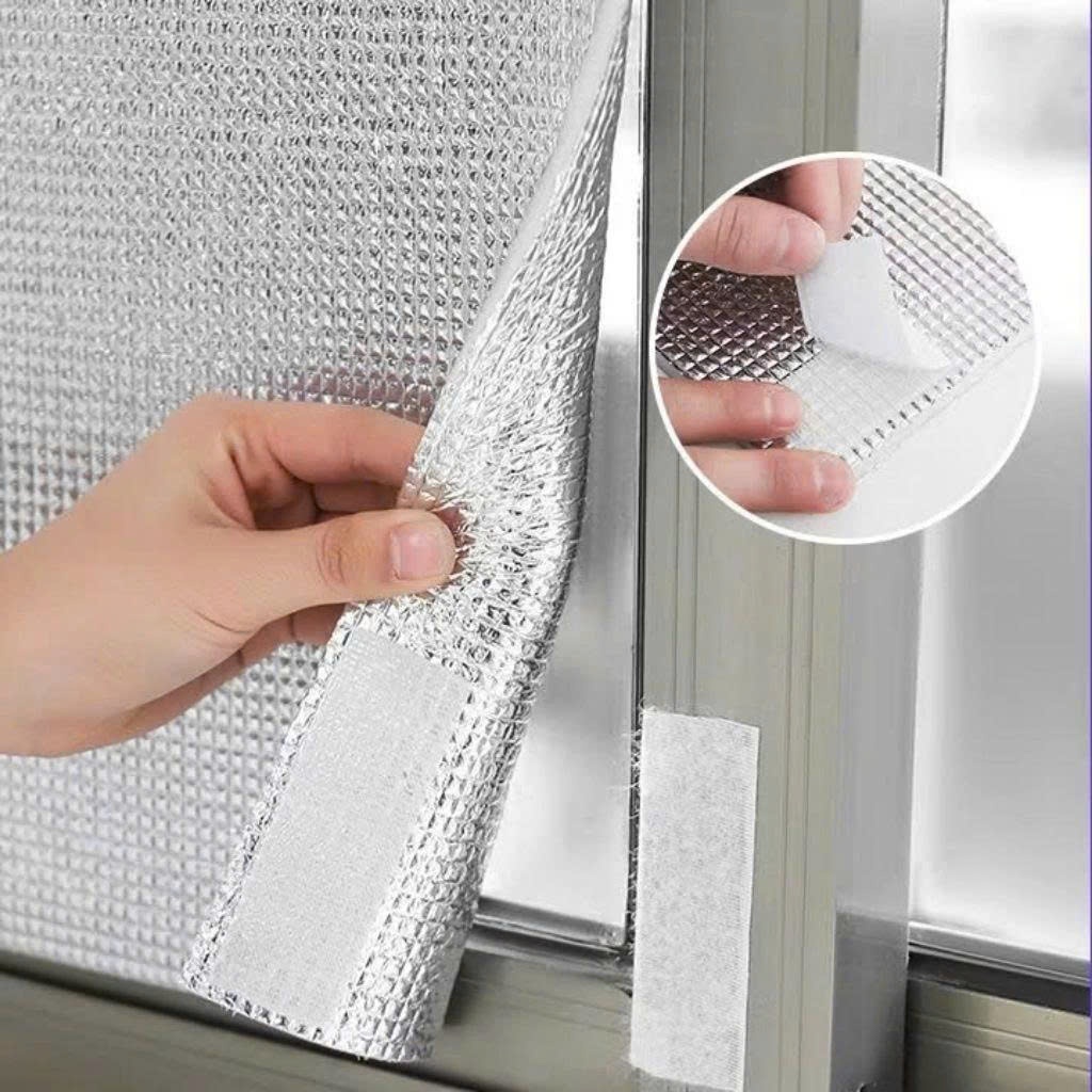 Tấm Cách Nhiệt Chống Nóng, Che sáng 100%, Chống tia UV bằng túi khí 2 mặt bạc dày 5mm (NHẬN LÀM THEO KT YÊU CẦU)