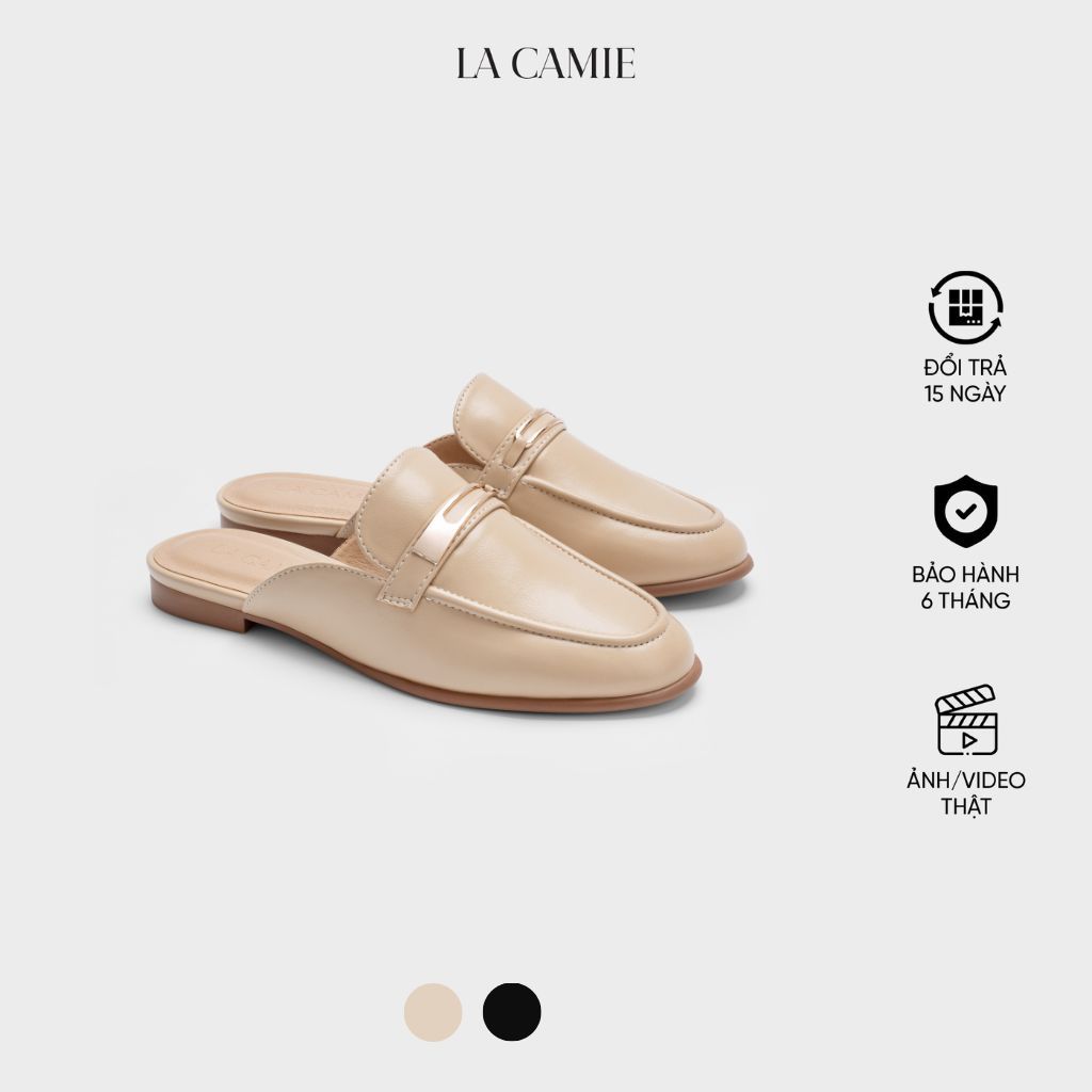 Giày sục kiểu dáng Loafer cổ điển chất liệu da cao cấp với thiết kế đơn giản dễ phối thương hiệu La Camie DB6B0313