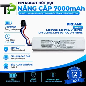 PIN ROBOT HÚT BỤI NÂNG CẤP L10 PLUS L10 PRO L10S PRO L10 ULTRA L10S ULTRA L10 PRIME DUNG LƯỢNG 7000 mAh