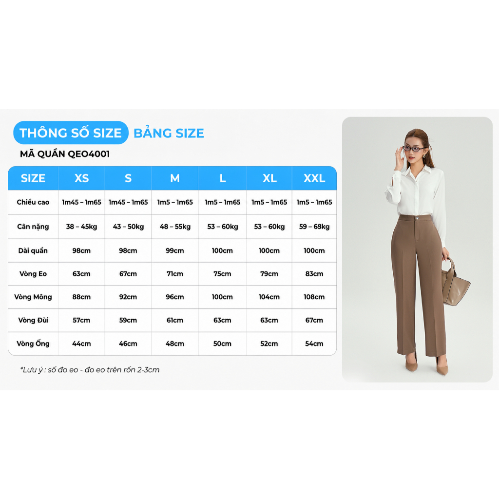 Quần Tây Nữ Ống Suông GUMAC Kiểu Ống Loe Lưng Cao Phối Túi Mổ Thanh Lịch QE04001