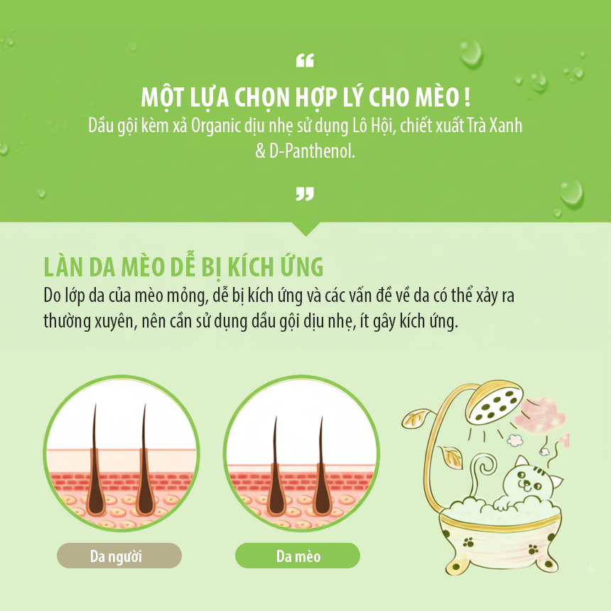 Sữa Tắm Kèm Xả ORGANIC Cho Chó Mèo Chai 500ML, An Toàn Lành Tính, Dưỡng Ẩm, Gỡ Rối - PUPET