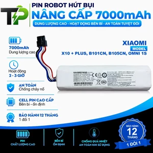 PIN ROBOT HÚT BỤI NÂNG CẤP Xiaomi X10 + PLUS B101CN B105CN OMNI 1S BẢO HÀNH 9 THÁNG