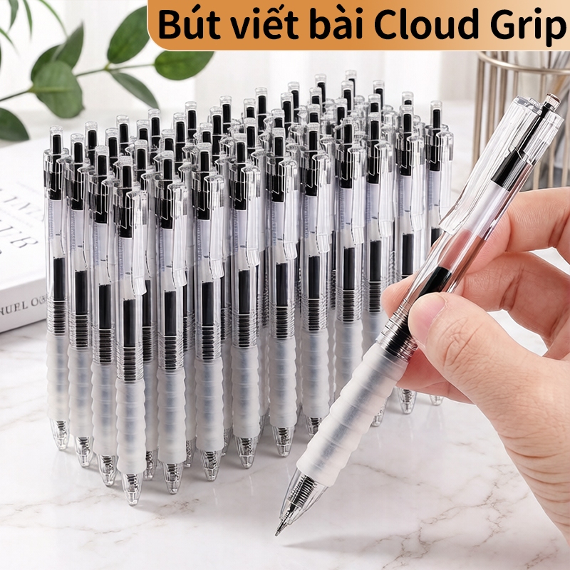 Tiếng Việt：Bộ 20 bút gel bấm tay cầm mềm 3 màu đen đỏ xanh đầu 0.5mm viết trơn cho học sinh công sở