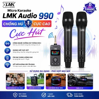 Micro Không Dây Karaoke LMK audio 990 - Micro Karaoke Chống Hú, Chống Nhiễu Dành Cho Loa Kéo, Amply...