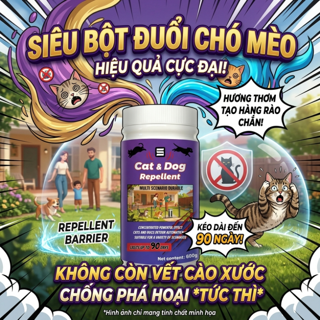Nhật Bản nhập khẩu bột đuổi mèo - đuổi mèo, xua mèo hiệu quả rõ rệt 600g