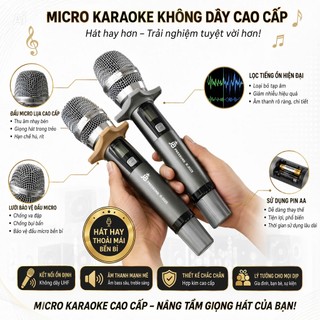 Micro Không Dây Cao Cấp JBprosound K-2025 Có Độ Nhạy Cao, Dễ Bắt Mic, Dễ Hát, Không Vỡ Tiếng, Hát Nhẹ Chống Hú