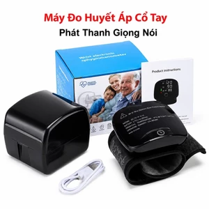 Máy Đo Huyết Áp Cổ Tay Cao Cấp – Màn Hình LED Rõ Nét, Hỗ Trợ Tiếng Việt, Độ Chính Xác
