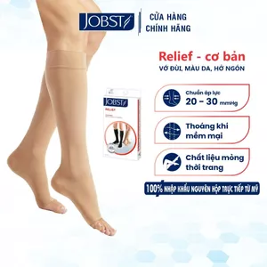 Vớ Y Khoa Gối JOBST Relief - Hở Ngón, Màu Da, Chuẩn Áp Lực 20-30mmHg