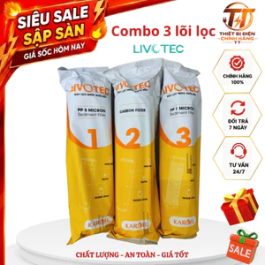 Lõi lọc nước, bộ 3 lõi lọc karofi Livotec số 1 2 3 thay thế combo hoặc lẻ lọc thô