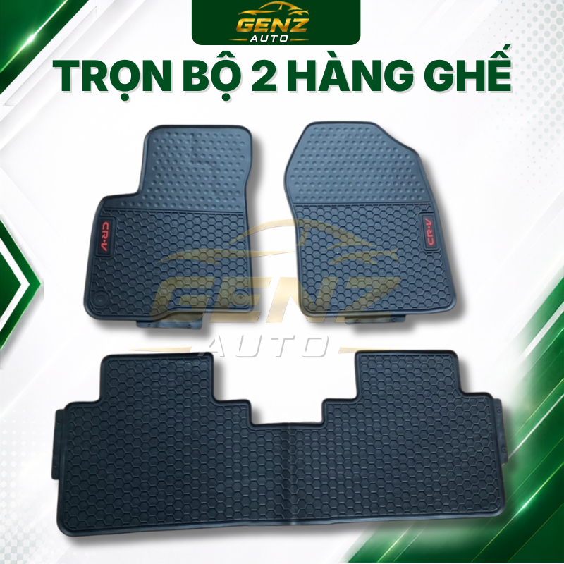 Thảm lót Sàn Cao Su Xe Honda CRV 2024 - nay -Sàn Cao Su Đúc Ko Mùi Dễ Vệ Sinh Vừa In Theo Xe
