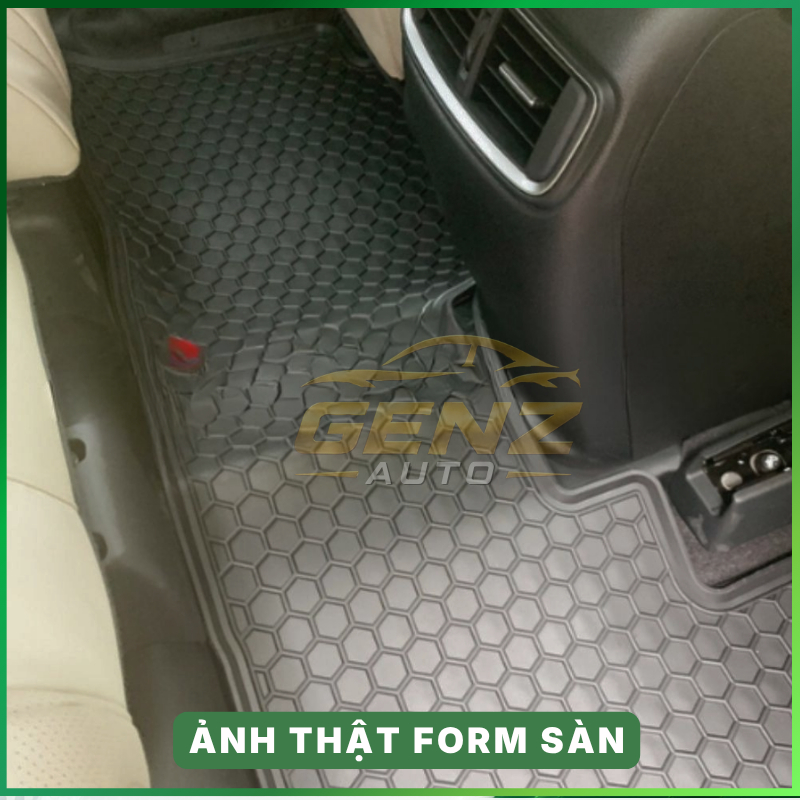 Thảm lót Sàn Cao Su Xe Honda CRV 2024 - nay -Sàn Cao Su Đúc Ko Mùi Dễ Vệ Sinh Vừa In Theo Xe