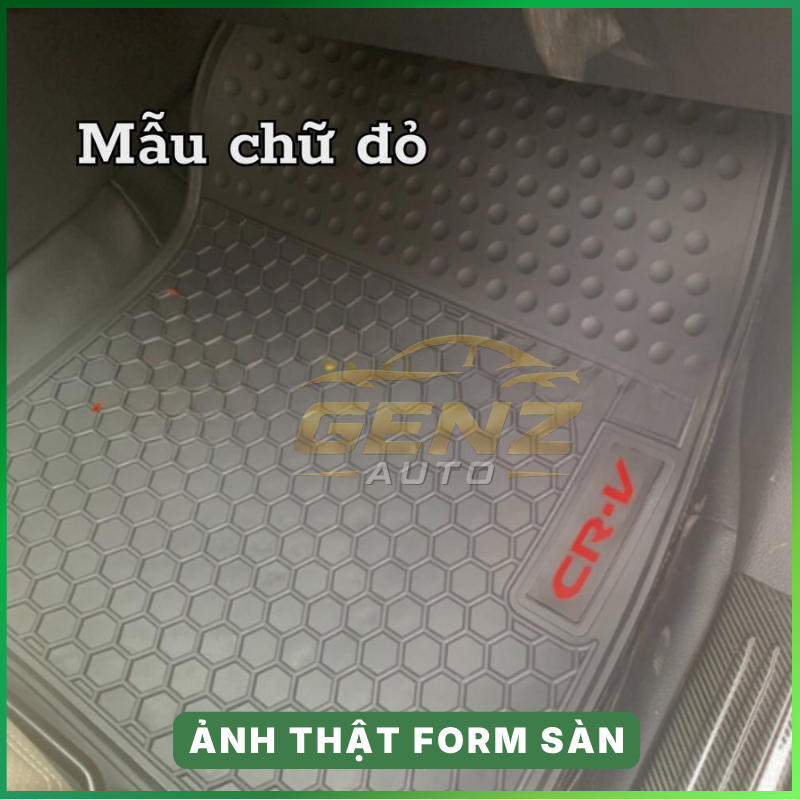 Thảm lót Sàn Cao Su Xe Honda CRV 2024 - nay -Sàn Cao Su Đúc Ko Mùi Dễ Vệ Sinh Vừa In Theo Xe