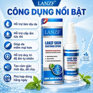 LANZF Xịt Làm Dịu Da Skin Soothing Spray Cấp Ẩm Nhẹ, Hỗ Trợ Da Khô Ráp Nhạy Cảm Dùng Mỗi Ngày Nhẹ