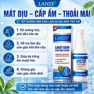 LANZF Xịt Làm Dịu Da Skin Soothing Spray Cấp Ẩm Nhẹ, Hỗ Trợ Da Khô Ráp Nhạy Cảm Dùng Mỗi Ngày Nhẹ
