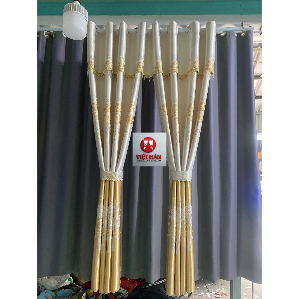Trọn bộ rèm cửa buồng rèm 3D ( Có thanh treo ) RÈM  CỬA  VIỆT HÀN