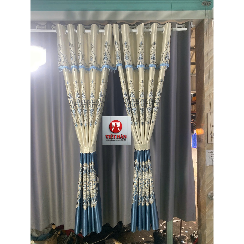 Trọn bộ rèm cửa buồng rèm 3D ( Có thanh treo ) RÈM  CỬA  VIỆT HÀN