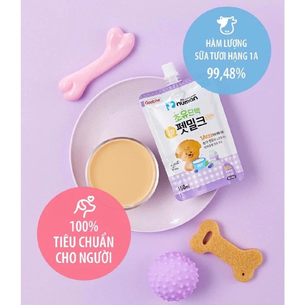 Sữa hỗ trợ chức năng DHUMAN gói 150ML dễ tiêu hóa, chắc khỏe xương, hỗ trợ thị lực - PUPET
