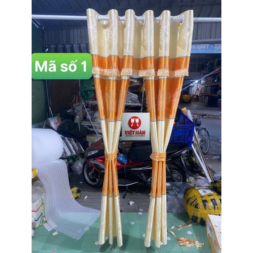 TRỌN BỘ RÈM CỬA BUỒNG GẤM THỔ CẨM( CHƯA CÓ THANH TREO ) RÈM CỬA VIỆT HÀN
