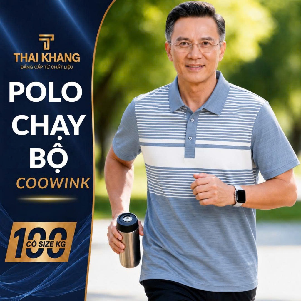 Áo polo nam trung niên THÁI KHANG vải thun lạnh co dãn 4 chiều form thoải mái cho bố ATK36