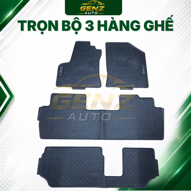 THẢM LÓT SÀN CAO SU xe Peugeot 5008 2018 -> nay - Cao su đúc không mùi, mẫu quả chám NISSIN dễ dàng lau rửa