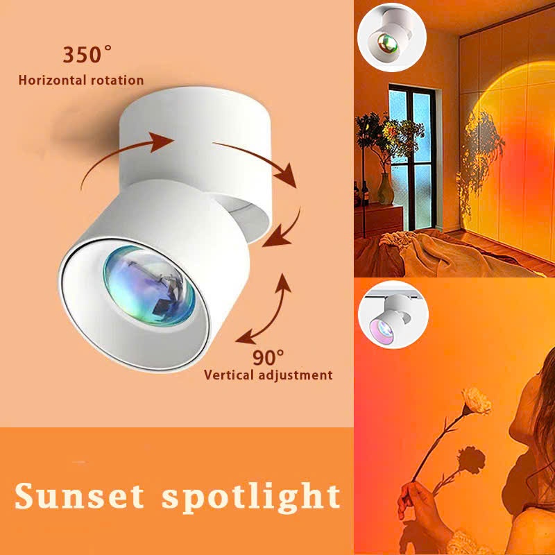 Đèn Rọi Spotlight Gắn Nổi 10W Decor Nội Thất Chiếu Tranh Chiếu Tường, Xoay 350° Gập Góc 90°