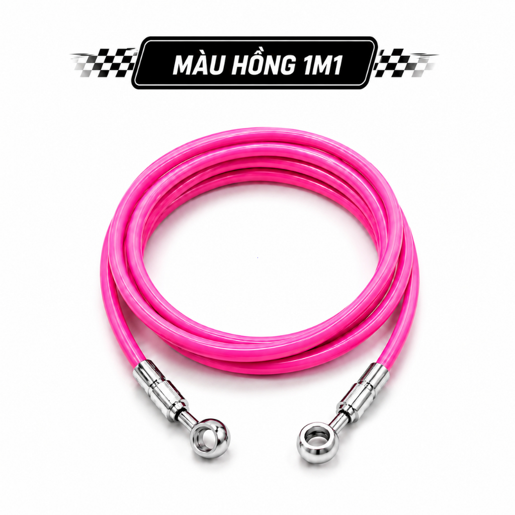 Dây Dẫn Dầu Phanh Trước Xe Điện Ống Dầu Phanh Đĩa Nhiều Màu, Hai Đầu Inox Chống Gỉ, Bán Lẻ 1 Dây