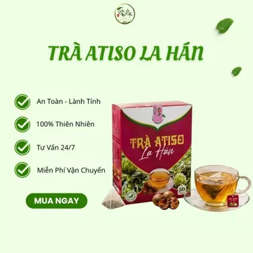 Trà Atiso La Hán Túi Lọc 50 Gói – Thanh Nhiệt Mát Gan, Giải Độc, Ngủ Ngon, Trà Thảo Dược Tự Nhiên| Trà Mộc Hoa