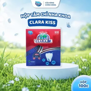 Tăm Chỉ Nha Khoa Clara Kiss Hộp 100 Cái TCNK001, Làm Sạch Kẽ Răng, Sợi Chỉ Kép Bền, Bảo Vệ Nướu Cho Bé Hàng Chính Hãng