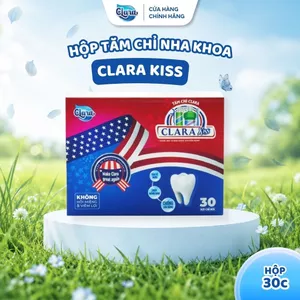 Tăm Chỉ Nha Khoa Clara Kiss Hộp 30 Cái TNCK002, Làm Sạch Kẽ Răng Hiệu Quả, Sợi Chỉ Kép Bền, Bảo Vệ Nướu Hàng Chính Hãng