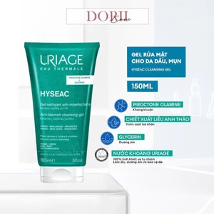 Gel Rửa Mặt Cho Da Nhờn Mụn, Da Hỗn Hợp Uriage Hyséac Gel Nettoyant 150ml + khăn ướt