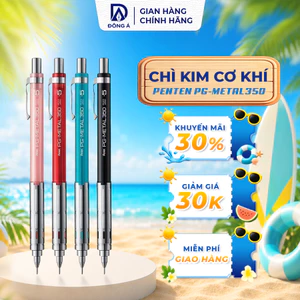 Bút chì kim cơ khí Pentel PG-METAL350 0.5mm bút chì cơ inox bền chống gãy nét viết chuẩn