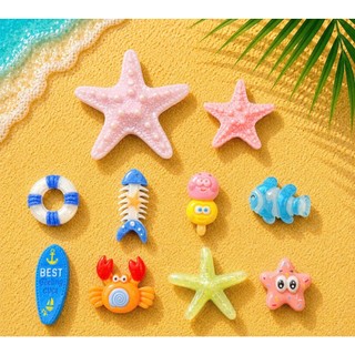 [ĐỘC QUYỀN]  Set Charm Biển Xanh Mùa Hè 🏖️⭐🐠 Set Sao Biển gắn dép siêu dễ thương