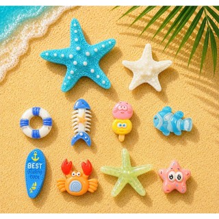 [ĐỘC QUYỀN]  Set Charm Biển Xanh Mùa Hè 🏖️⭐🐠 Set Sao Biển gắn dép siêu dễ thương