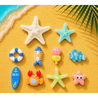 [ĐỘC QUYỀN]  Set Charm Biển Xanh Mùa Hè 🏖️⭐🐠 Set Sao Biển gắn dép siêu dễ thương